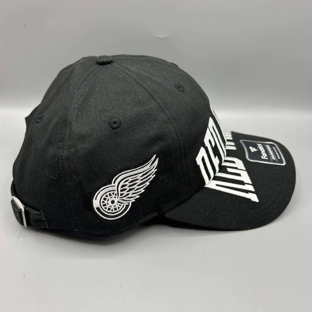 Detroit Red Wings Hat Men Black NHL Fanatics Strap Back Cap Cotton New
